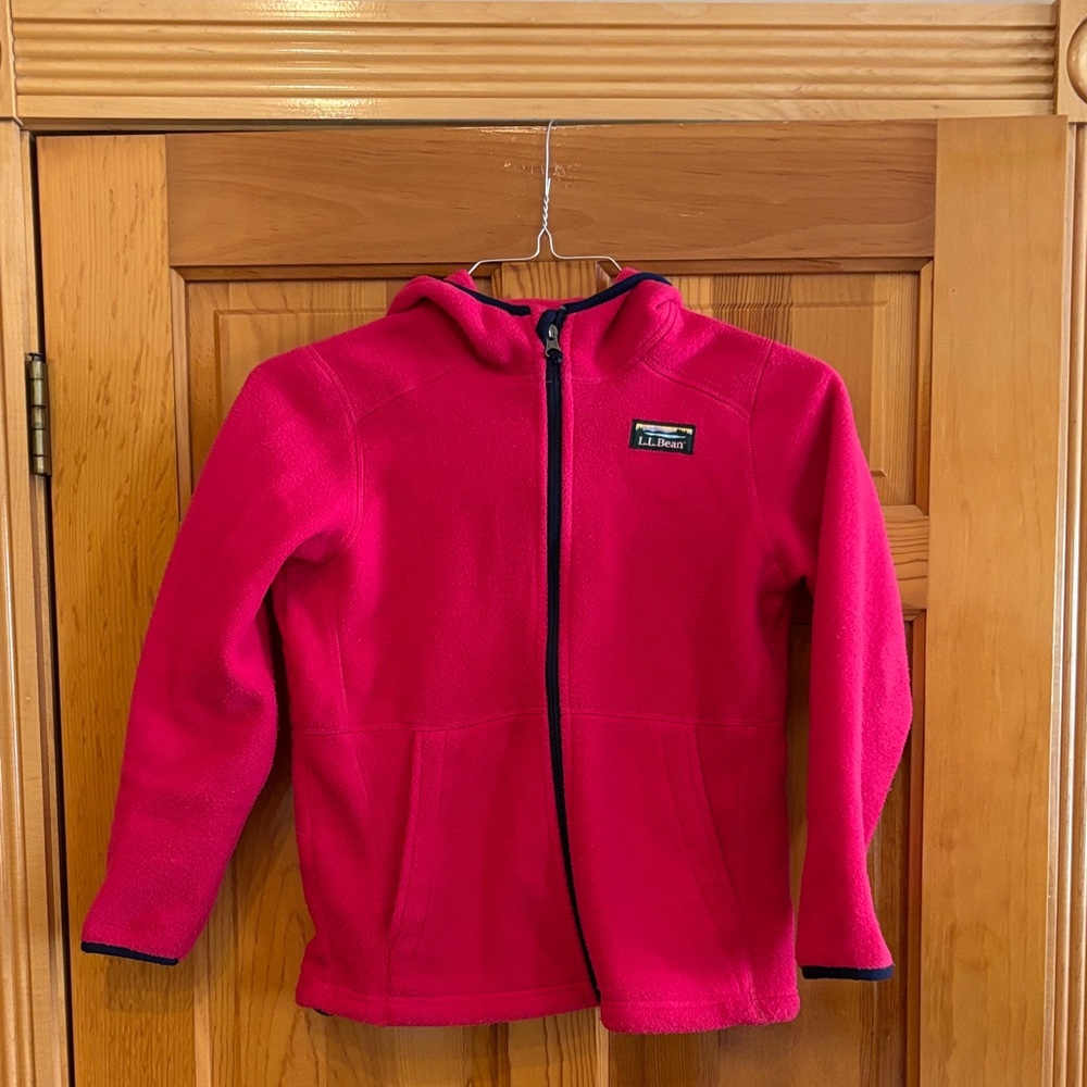 L.L. Bean Kids' Bright Pink Fleece Hoodie